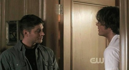 Dean gives a hungover Sam a hard time.