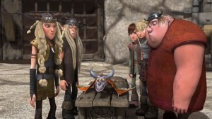 The Viking teens study a newly discovered dragon.