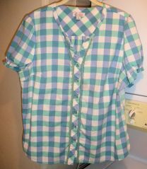 This buffalo-check shirt is spotless after havng been stained with egg yolk and red wine.