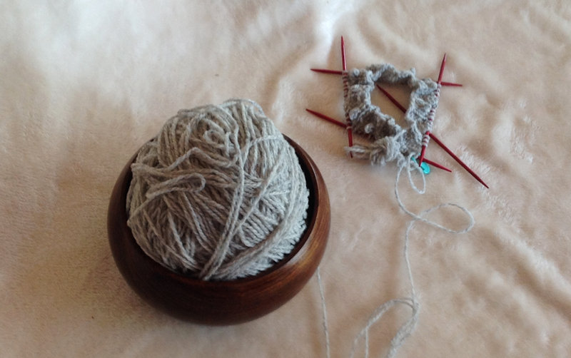 The cuff of my tube socks features littles bobbles.