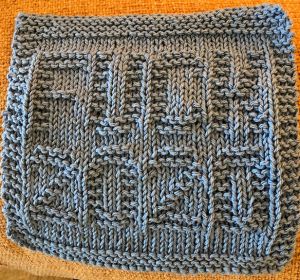 My new washcloth shows what I think of 2020, i.e., it can go fuck itself.