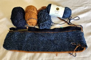 Dallas tote bag, making progress.