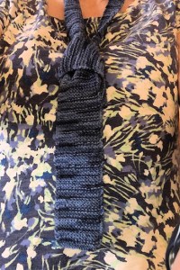 A knitted skinny tie.